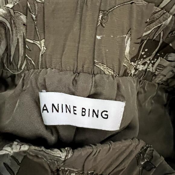 Anine Bing Candice Tropical Print Shorts green size S C10 - Picture 4 of 4